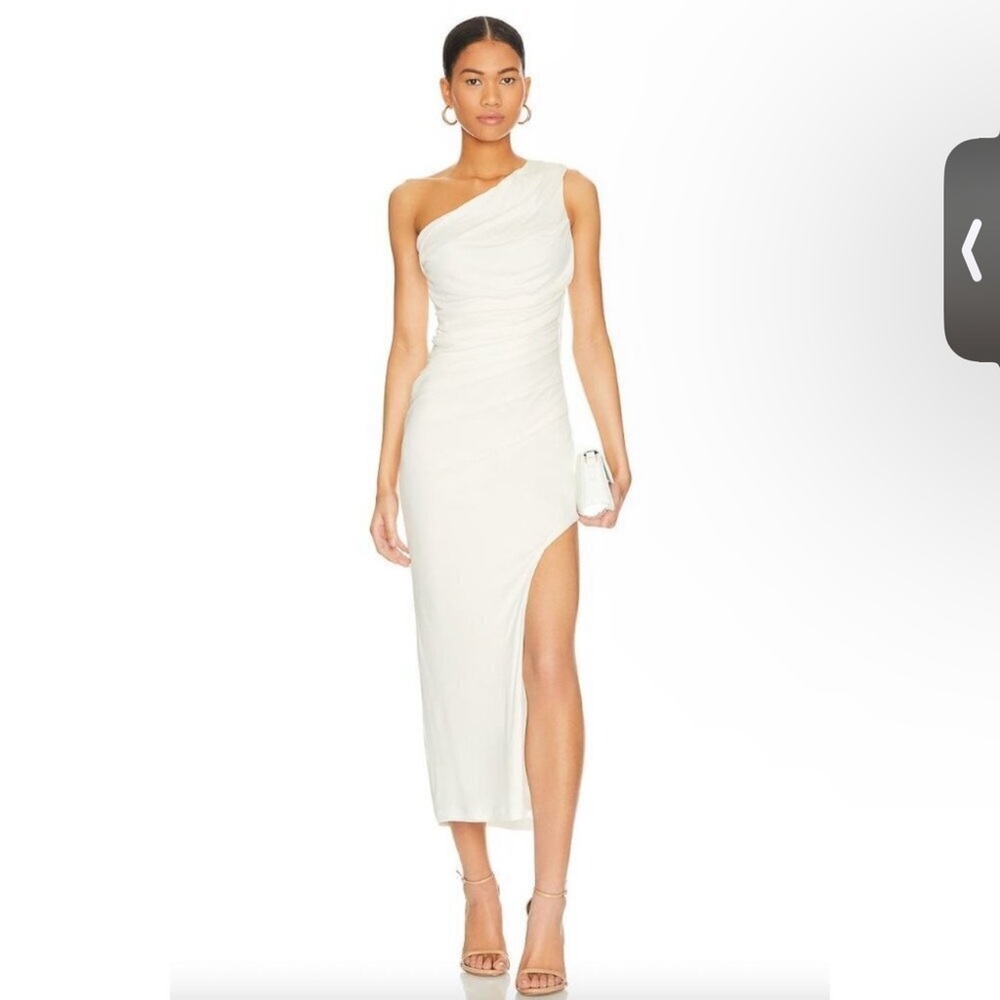 Bardot One-Shoulder Cream Dress
